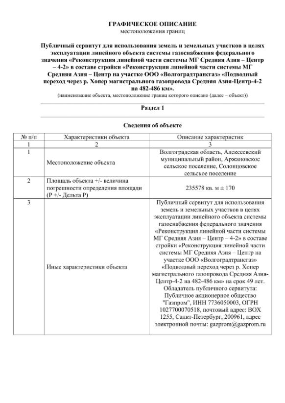 Графическое описание местоположения границ