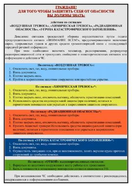 Граждане! Для того чтобы защитить себя от опасности вы должны знать: Граждане! Для того чтобы защитить себя от опасности вы должны знать: