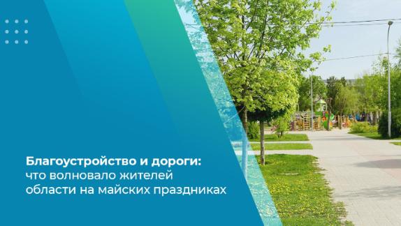Благоустройство и дороги: что волновало жителей области на майских праздниках