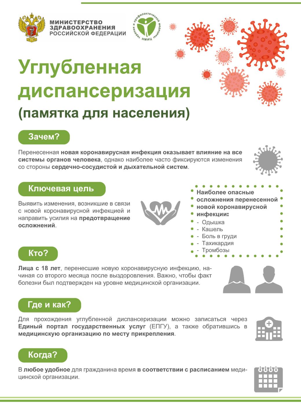 Памятка для населения «Углубленная диспансеризация»